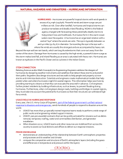 NATURAL HAZARDS AND DISASTERS ~ HURRICANE