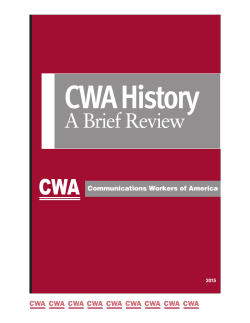 CWA History: A Brief Review - Communications Workers of America