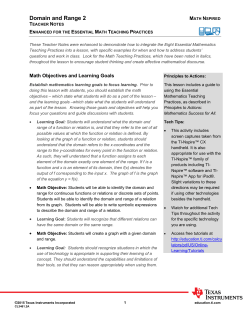 Domain and Range 2 - TI Education