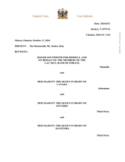 Southwind v. Canada, 2016 FC 1132