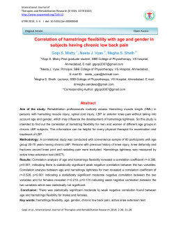 Correlation of hamstrings flexibility with age and
