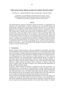 Effect of pavements albedo on long-term outdoor