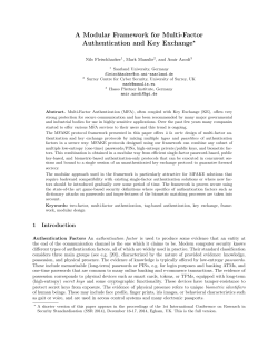 A Modular Framework for Multi-Factor Authentication