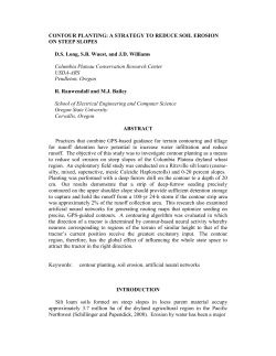 CONTOUR PLANTING: A STRATEGY TO REDUCE SOIL EROSION
