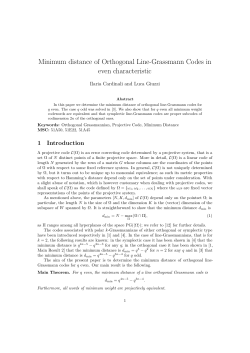Minimum distance of Orthogonal Line-Grassmann