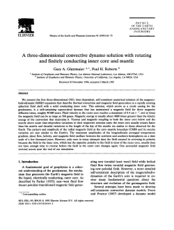 A three-dimensional convective dynamo solution with rotating and