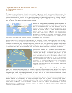 THE DEFINITION OF THE MEDITERRANEAN CLIMATE &ndash; A