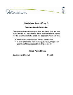 Sheds less than 100 sq. ft. Construction Information Shed Permit Fees