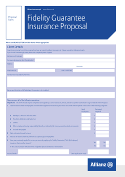Fidelity Guarantee Insurance Proposal