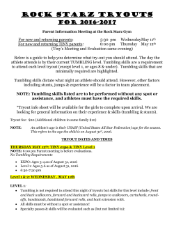 Rock Starz TRYOUTS - Newtown Athletic Club