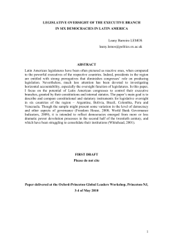 legislative oversight of the executive branch