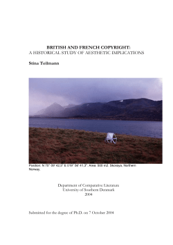 BRITISH AND FRENCH COPYRIGHT: A HISTORICAL