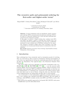 The recursive path and polynomial ordering for first