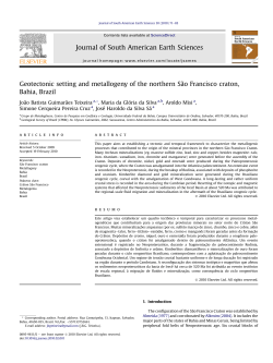 Geotectonic setting and metallogeny of the northern SAo