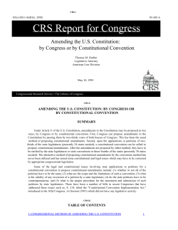 CRS Report for Congress