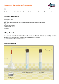 Experiment: The products of combustion