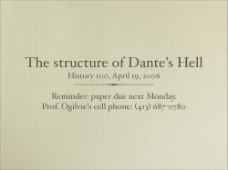 The structure of Dante`s Hell