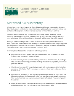 Motivated Skills Inventory