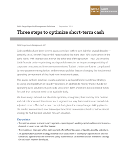 Three steps to optimize short-term cash