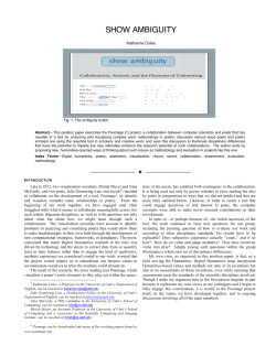Show Ambiguity: Collaboration, Anxiety, and the Pleasures