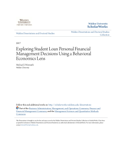 Exploring Student Loan Personal Financial
