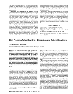 High Precision Pulse Counting: Limitations and Optimal Conditions