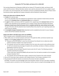 Directions for Completing 4th-8th ELA, Math, Science Teachers