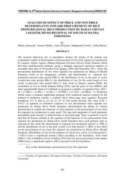 analysis of effect of price and non price - e