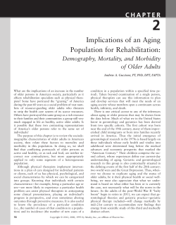 Implications of an Aging Population for Rehabilitation
