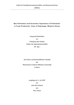 Bee Pollinators and Economic Importance of Pollination in Crop