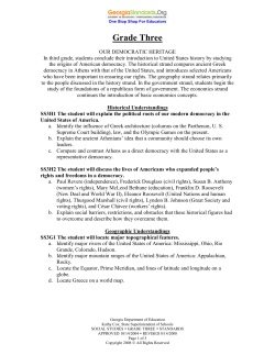 Social Studies - Georgia Standards