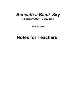 Beneath a Black Sky teachers` pack