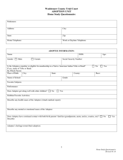 Home Study Questionnaire - Washtenaw County Trial Court