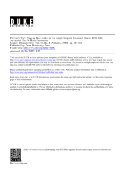 Pontiac`s War: Forging New Links in the Anglo