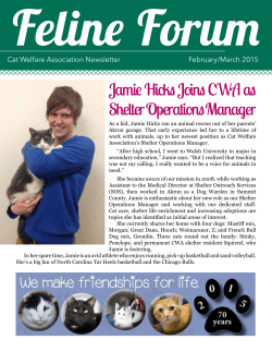 Jamie Hicks Joins CWA as Shelter Operations Manager