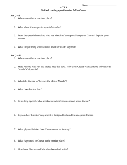 Julius Caesar Guided Questions Acts 1-5