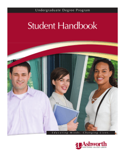 Student Handbook - Ashworth College