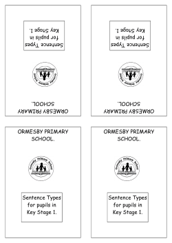 KS1 sentence types - Redcar and Cleveland Council