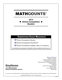 2014 School Competition Booklet