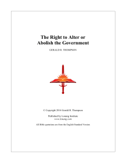 The Right to Alter or Abolish the Government