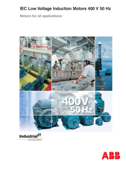 IEC Low Voltage Induction Motors 400 V 50 Hz