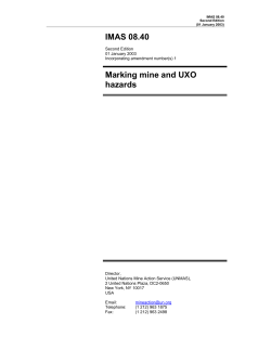 IMAS 08.40 Marking mine and UXO hazards