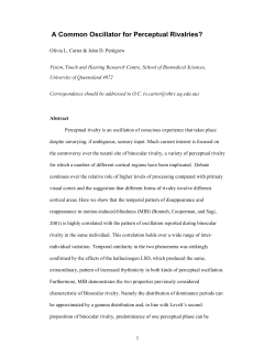 A Common Oscillator for Perceptual Rivalries?