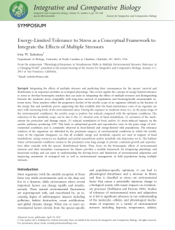 Energy-Limited Tolerance to Stress as a Conceptual Framework to