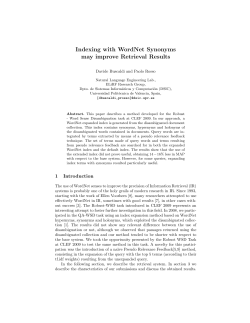 Indexing with WordNet Synonyms may improve Retrieval