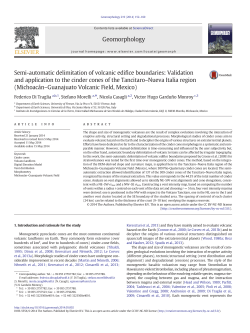 Semi-automatic delimitation of volcanic edifice boundaries