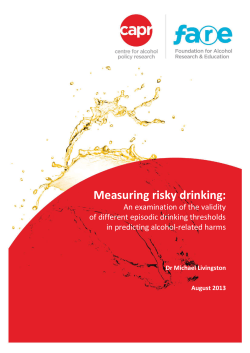 Measuring risky drinking - Foundation for Alcohol Research and