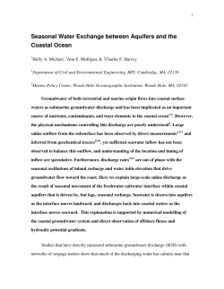 Seasonal Water Exchange between Aquifers and the Coastal Ocean