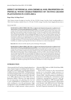 EffEct of physical and chEmical soil propErtiEs on physical wood