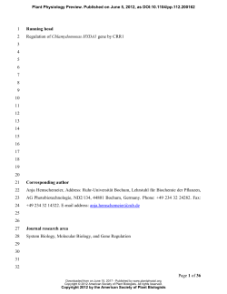 Page 1 of 36 Running head 1 Regulation of